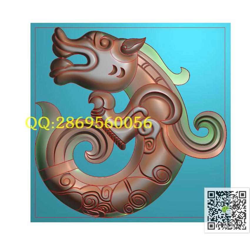A3 SP230兽牌_玉雕挂件牌子挂饰46牌精雕图浮雕图